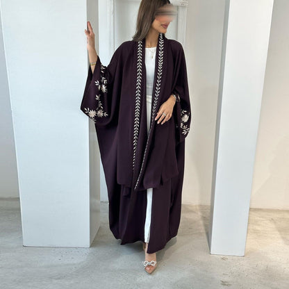 Elegant Front Open Black Abaya