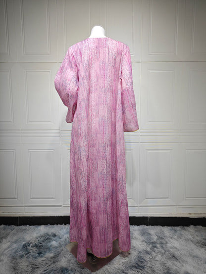 Women's Printed Beaded Embroidered Pullover Dress