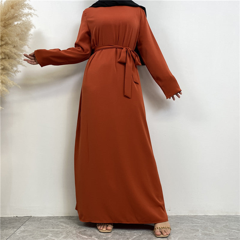 Women's Solid Lace-up Dresses