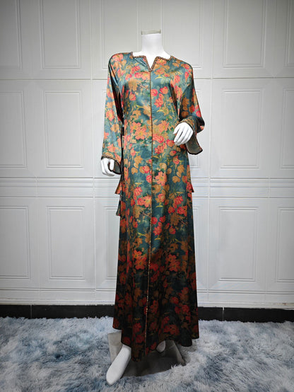 Women's Printed Hot Diamond Loungewear Dress