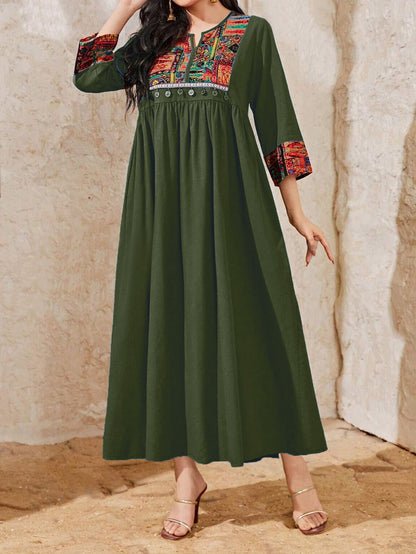 Women's Pendant Ethnic Casual Dress