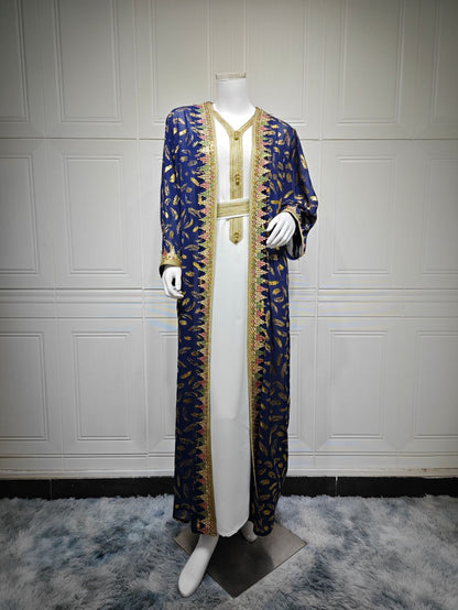 Women's Chiffon Plus-size Cardigan Long Skirt Three-piece Set