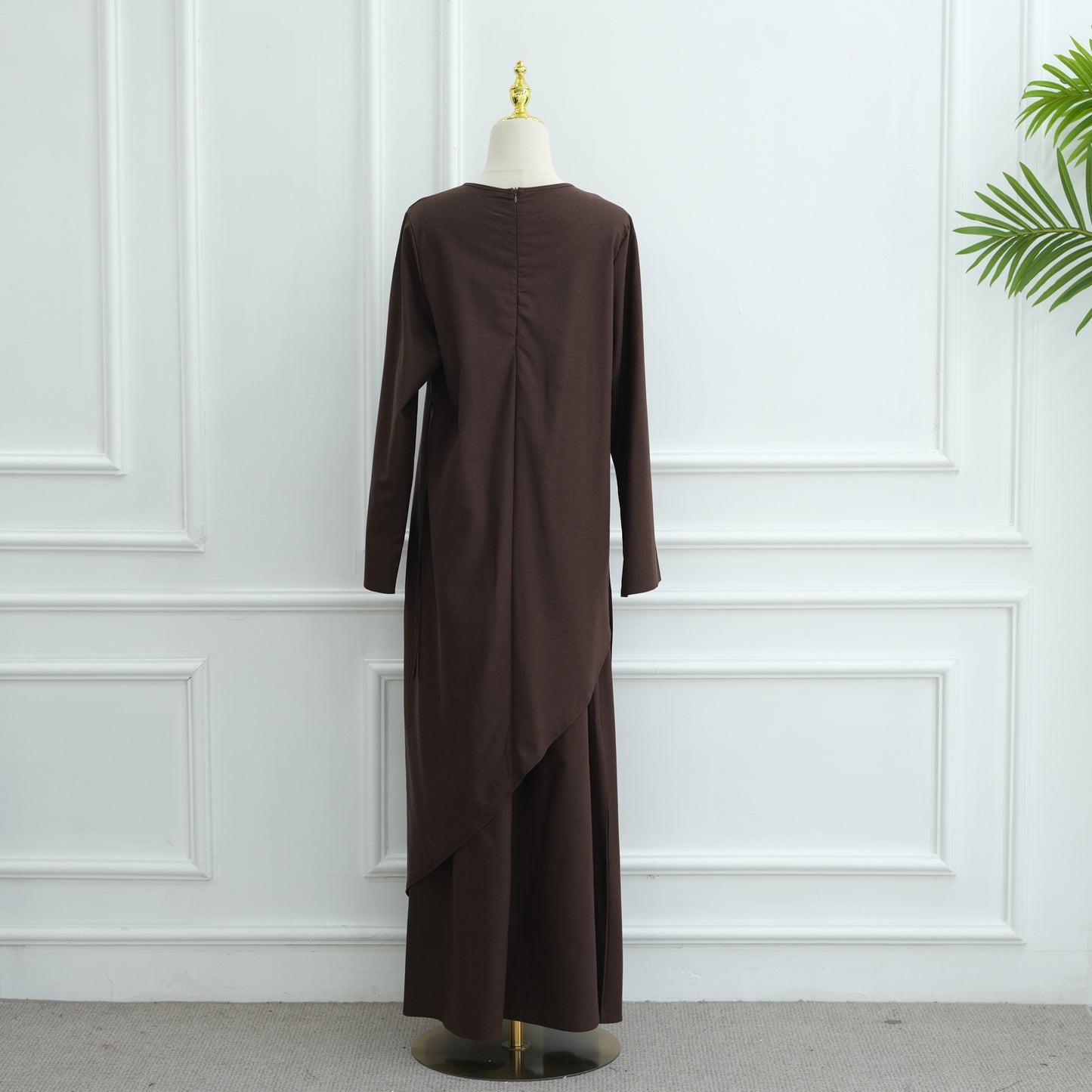 Elegant Asymmetric Top and A-Line Maxi Skirt Two-Piece Set