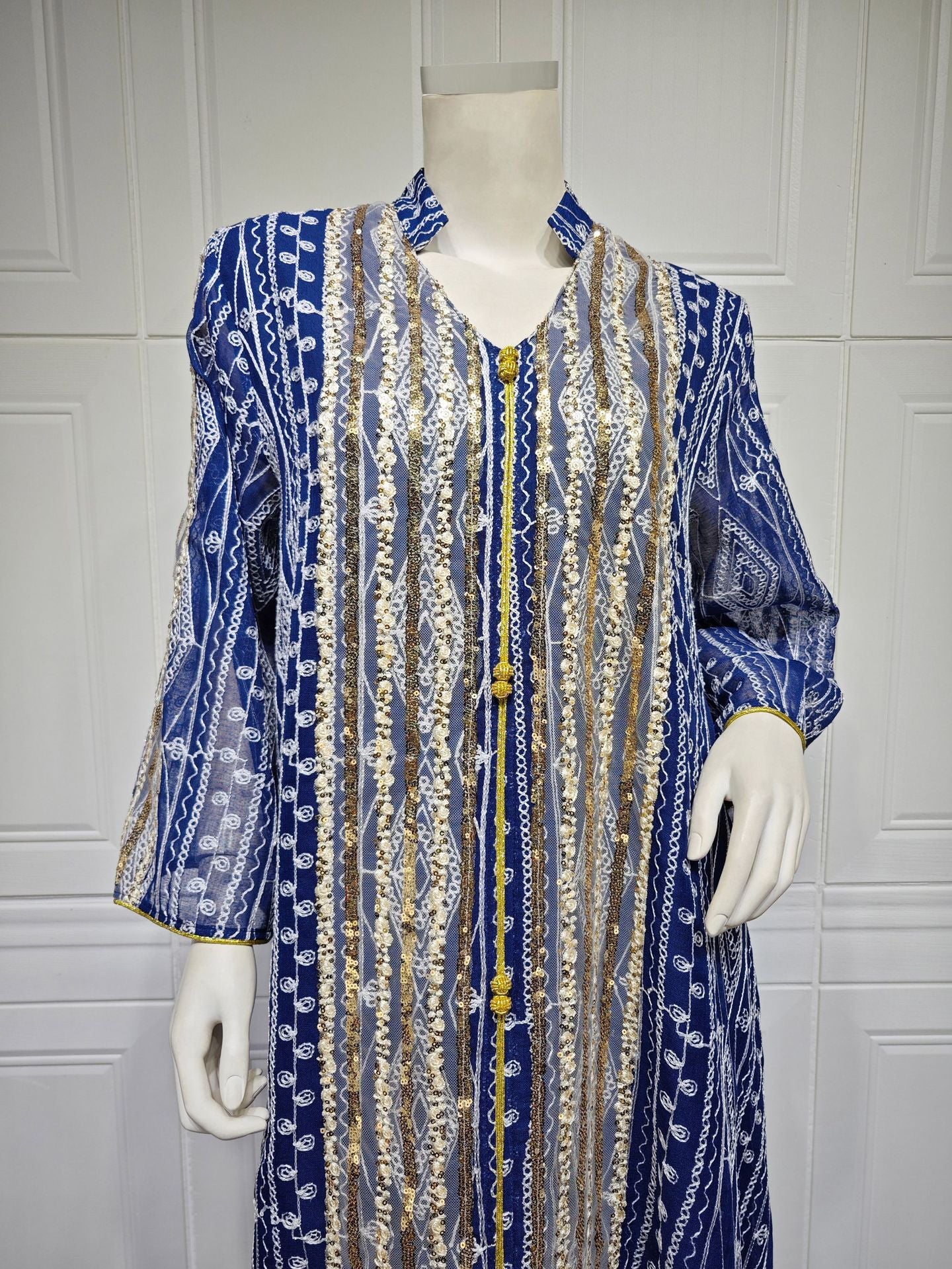 Mesh Embroidered Sequins Patchwork Dress