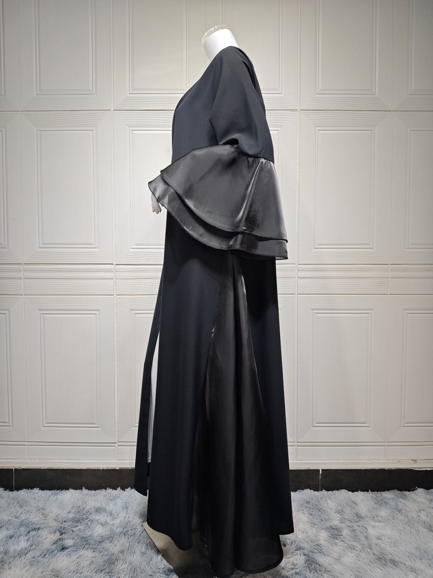Women's Cardigan Ruffled Sleeve Dress
