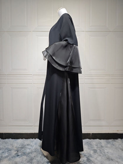 Women's Cardigan Ruffled Sleeve Dress