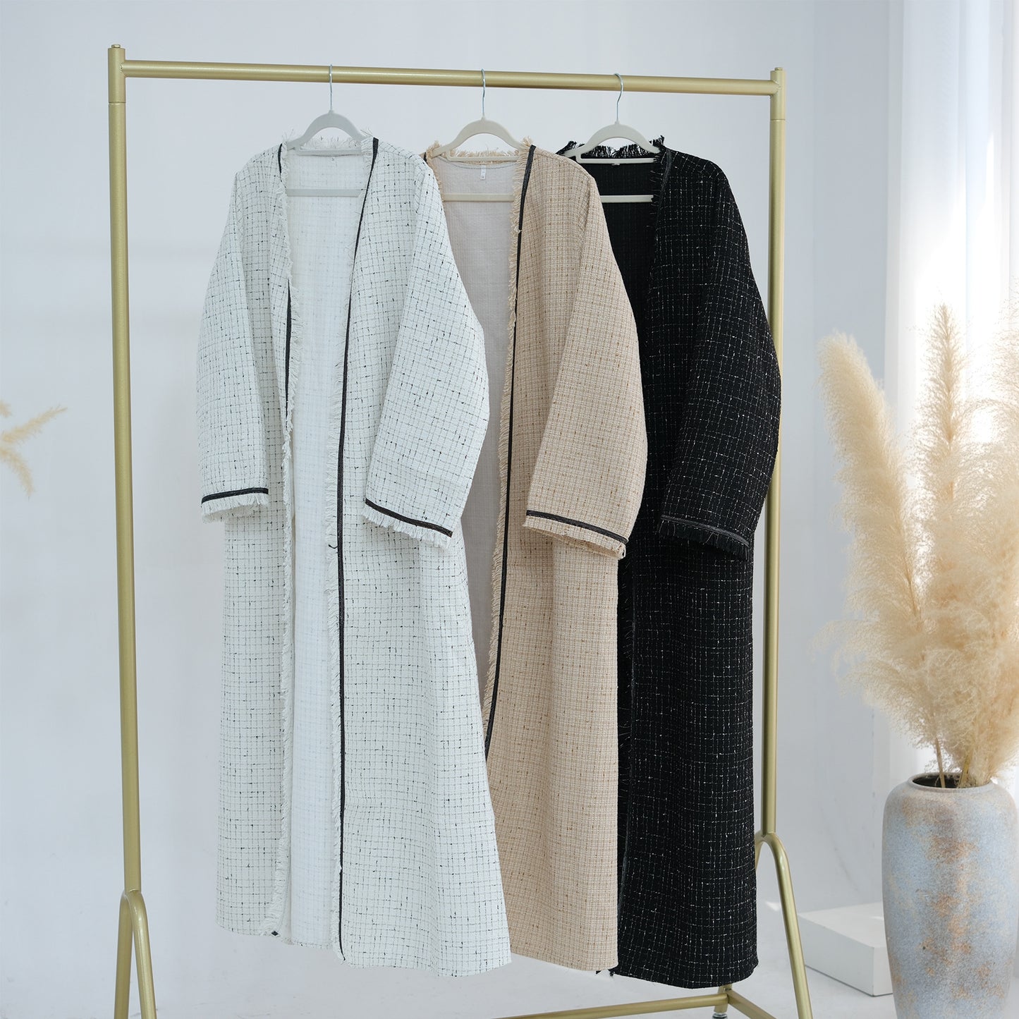 Women's Padded Cardigan Robe Dress