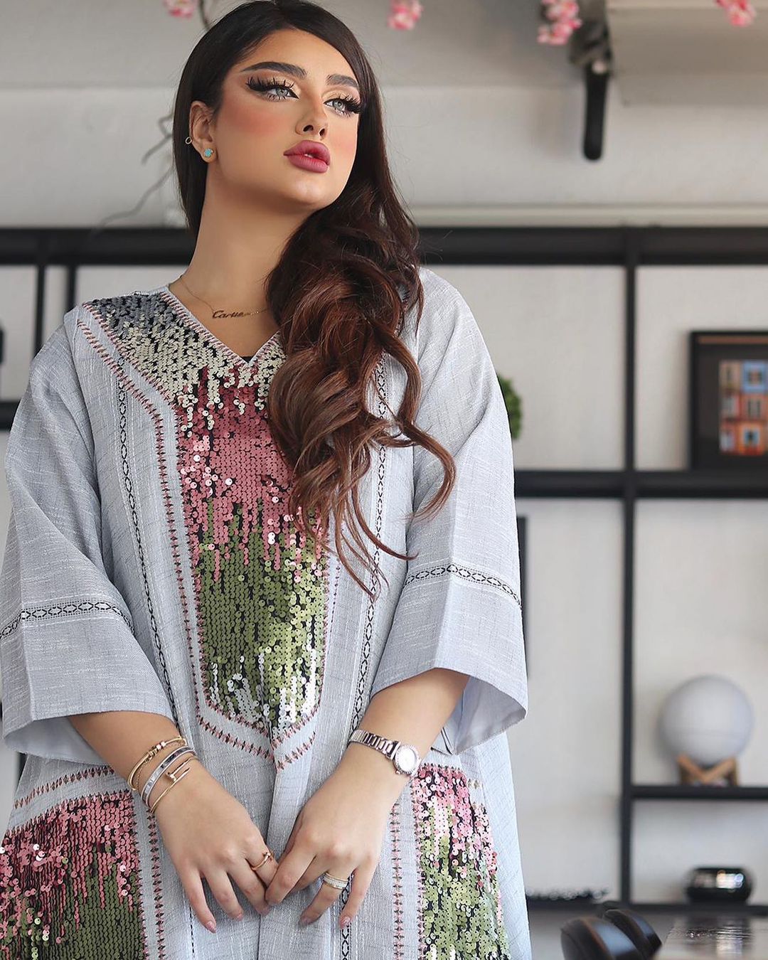 Women's Beaded Sequin Embroidered Robe