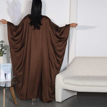 Women's Pullover Waist-cinching Modest Coffee Dress
