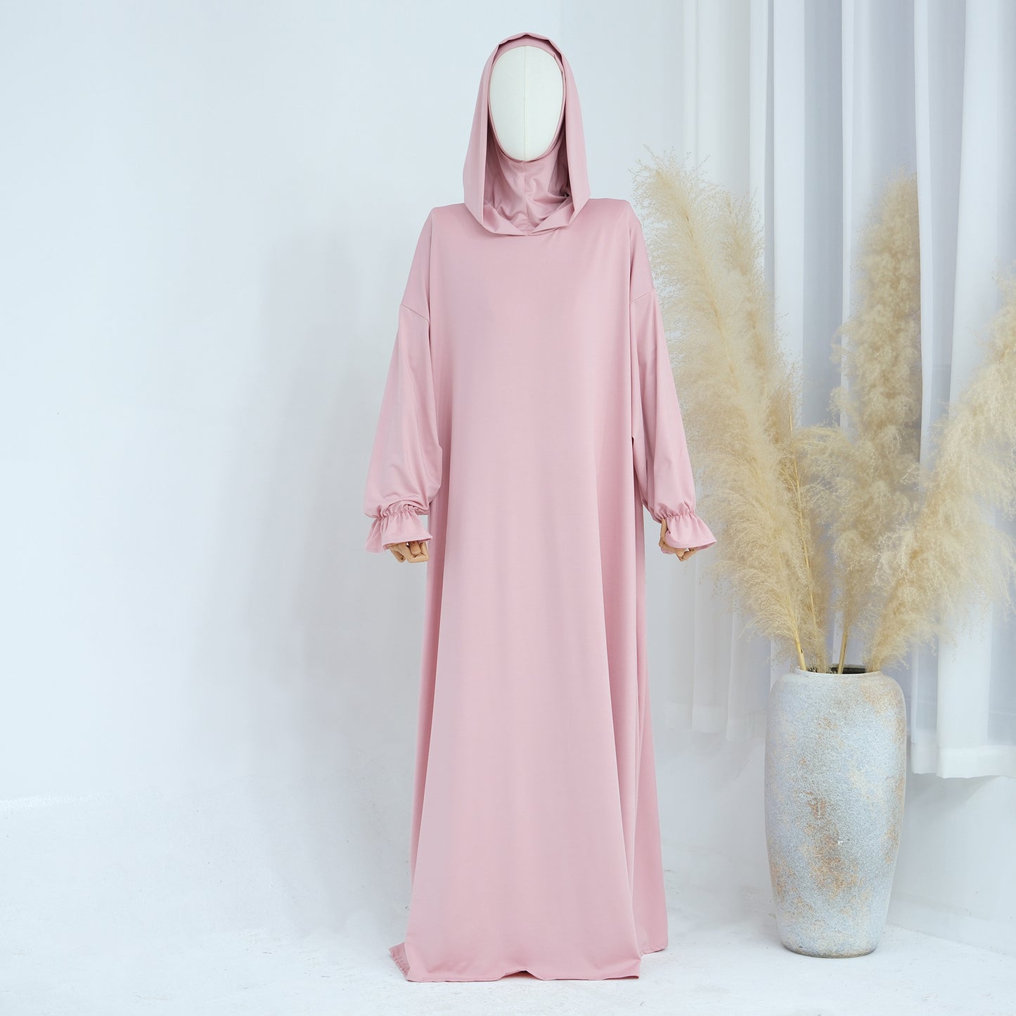 Women's Solid Color Hooded Casual Dress