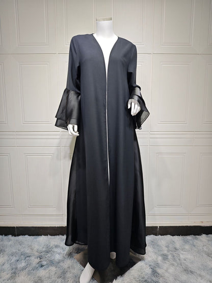 Women's Cardigan Ruffled Sleeve Dress