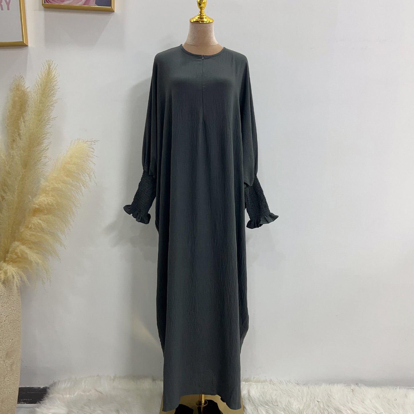 Plain Long Sleeve Bat Prayer Dress
