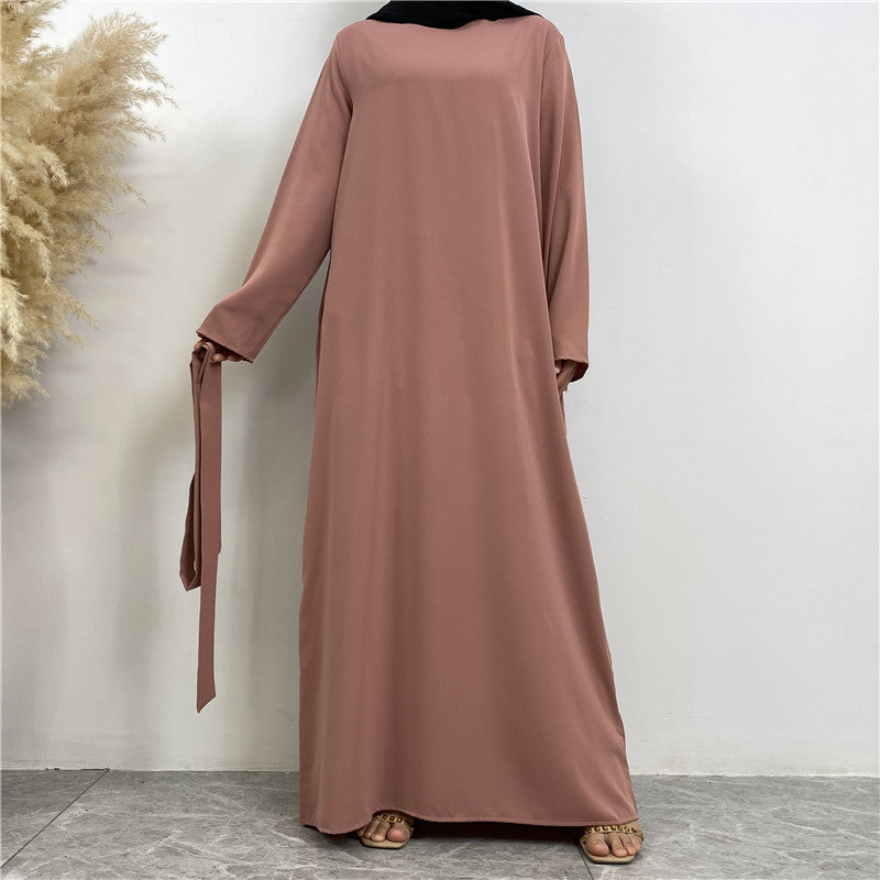 Women's Solid Lace-up Dresses
