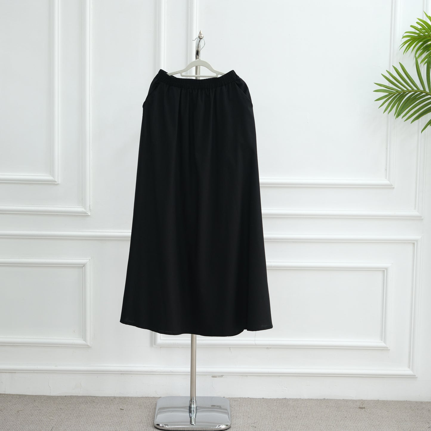 Elegant Asymmetric Top and A-Line Maxi Skirt Two-Piece Set