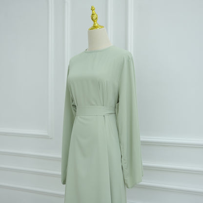 Premium Nida Fabric Modest Maxi Dress with Flared Silhouette
