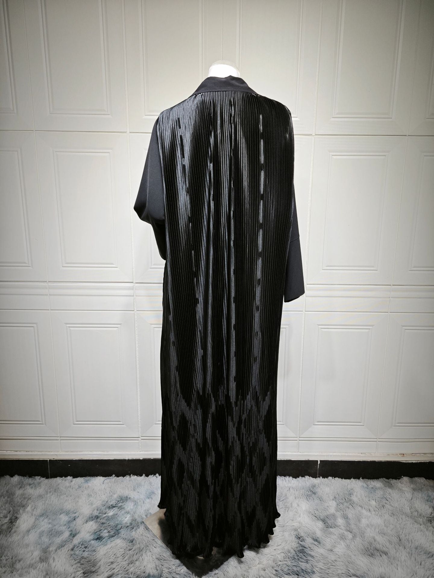 Women's Fashionable Black Robe Open Abaya