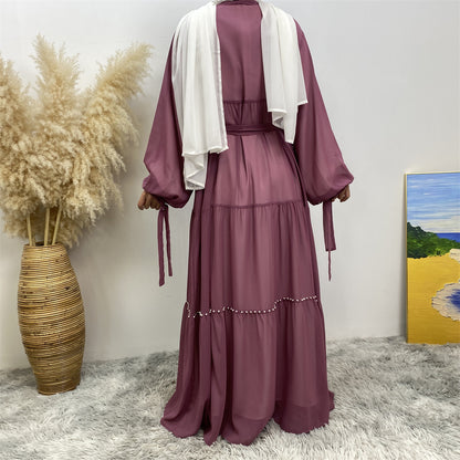 Women's Beaded Chiffon Cardigan Robe
