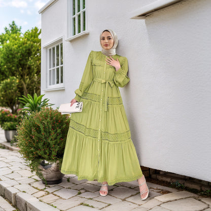 Women's Lace Cut-out Patchwork Dress