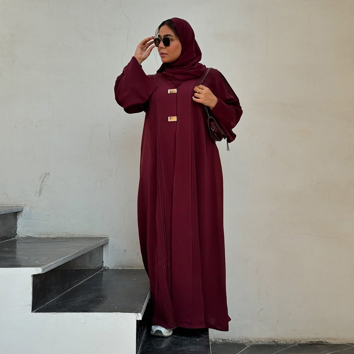 Women's Long-sleeved Long Skirt Cardigan Jacket