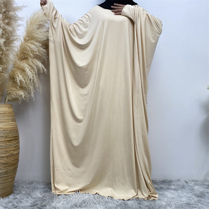 Bat Long Sleeve Casual Long Abaya Dress