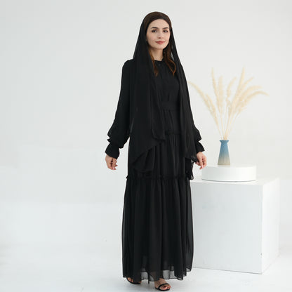 Women's Solid Color Maxi Abaya Dress