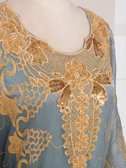Women's Embroidered Sequin Two-piece Dress