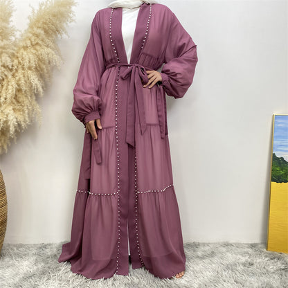 Women's Beaded Chiffon Cardigan Robe