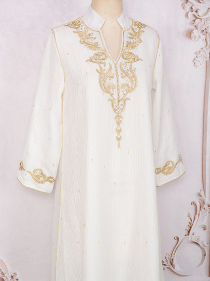 Women's Embroidered Studded Diamond Dress