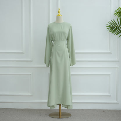 Premium Nida Fabric Modest Maxi Dress with Flared Silhouette