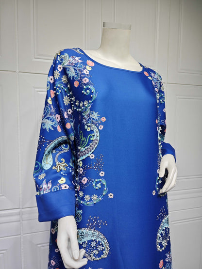Women's Hot Diamond Pearl Jalabiya Dress