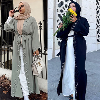 Women's Bubble Lace-up Robe Cardigan