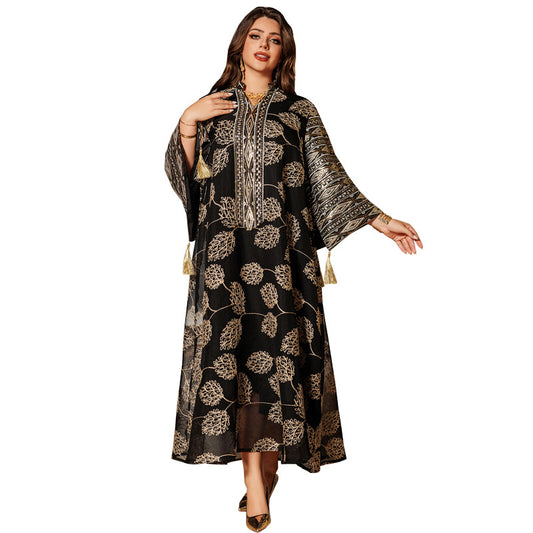 Women's Embroidered Sequin Gown Dress