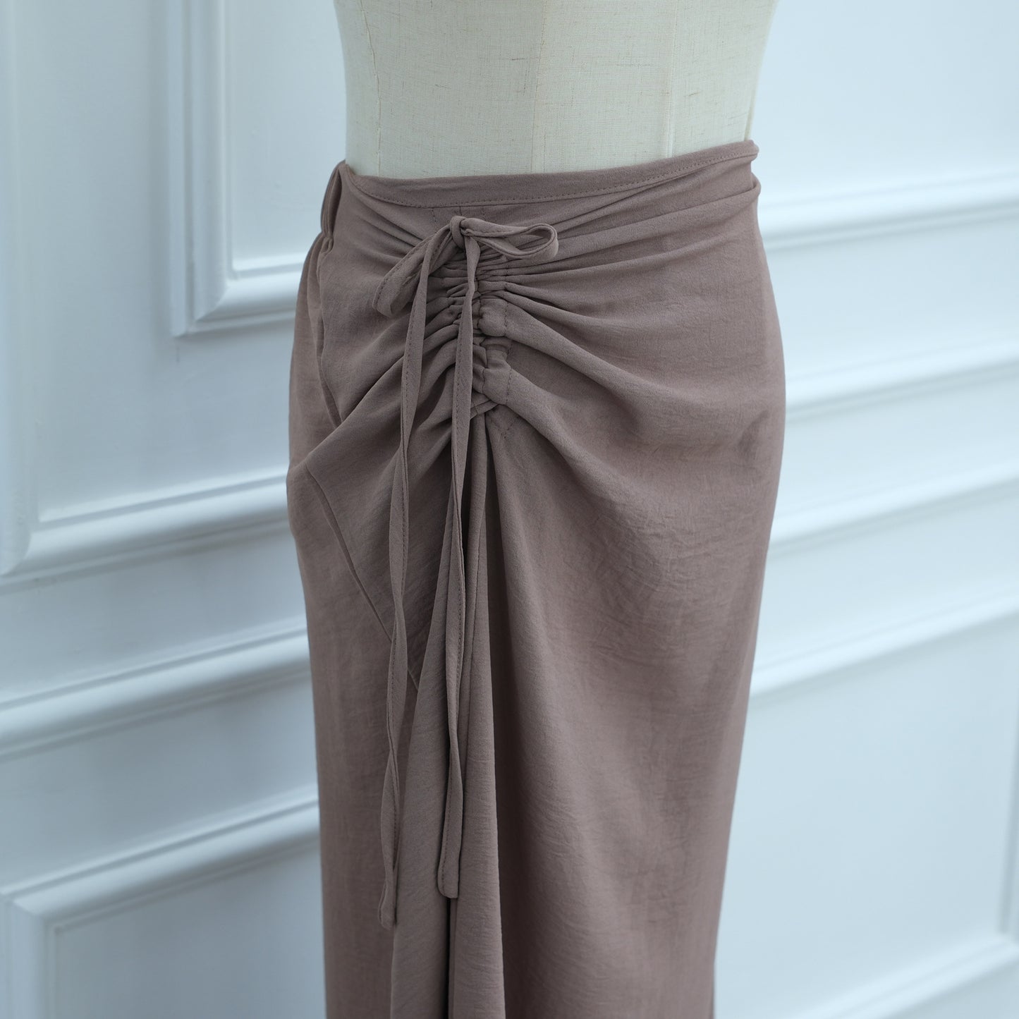 Modest Solid Color Cardigan and Maxi Skirt Two-Piece Set for Women