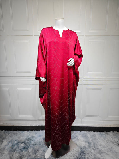 Women's Loose Hot Diamond Abaya Dress