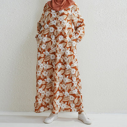 Women's Floral Round Neck Dress