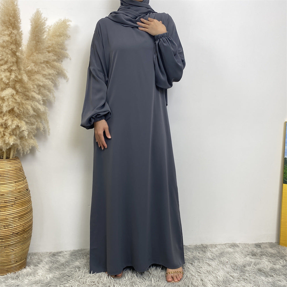 Women's Solid Color Dress with Pockets
