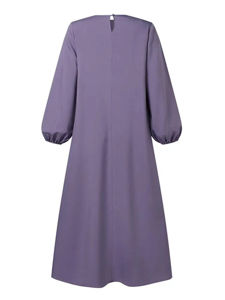 Women's Casual Solid Color Abaya Dress