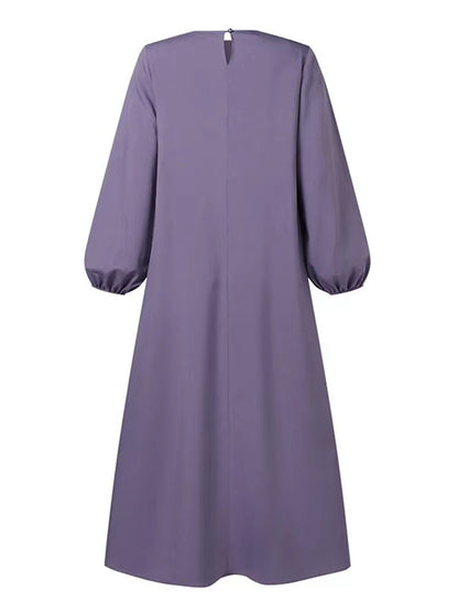 Women's Casual Solid Color Abaya Dress