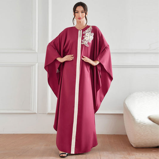 Women's Round Neck Elegant Appliqué Dress