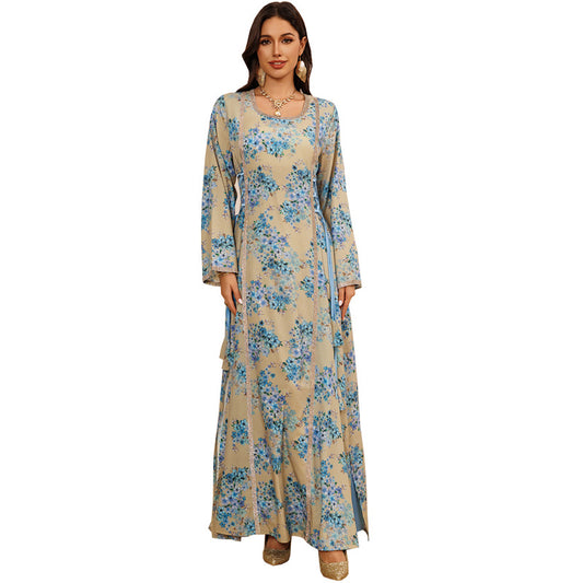 Women's Printed Crewneck Party Dress