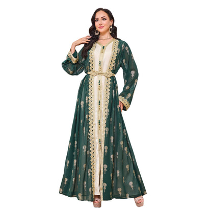 Women's Embroidered Cardigan Vest Two-piece Dress