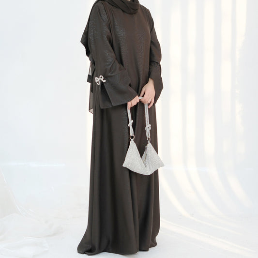 Stylish Jacquard Bow Dress