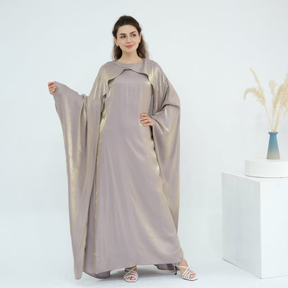 Dubai Women's Solid Color Beaded Elegant Abaya