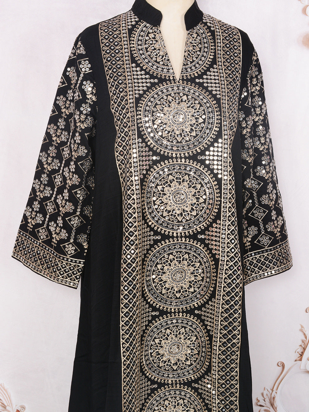 Women's V-neck Ethnic Dress
