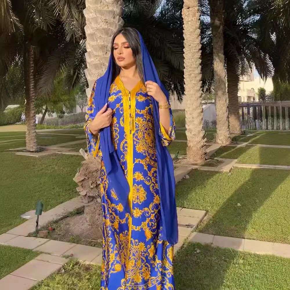 Women's Printed Gown Dress