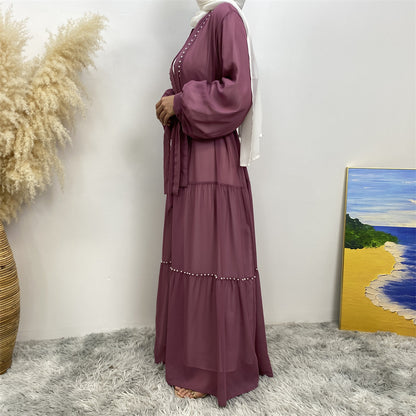Women's Beaded Chiffon Cardigan Robe