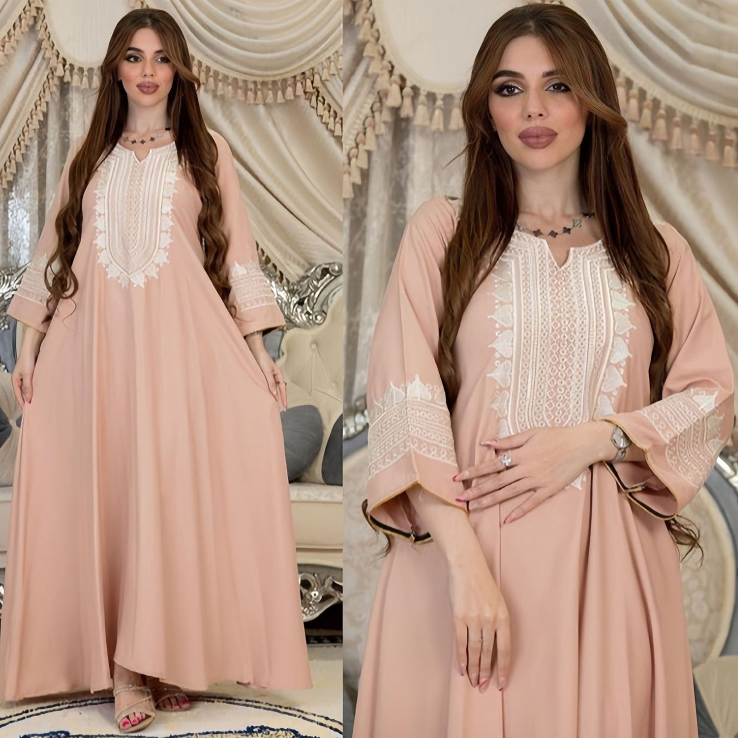 Women's Embroidered Robes Dresses