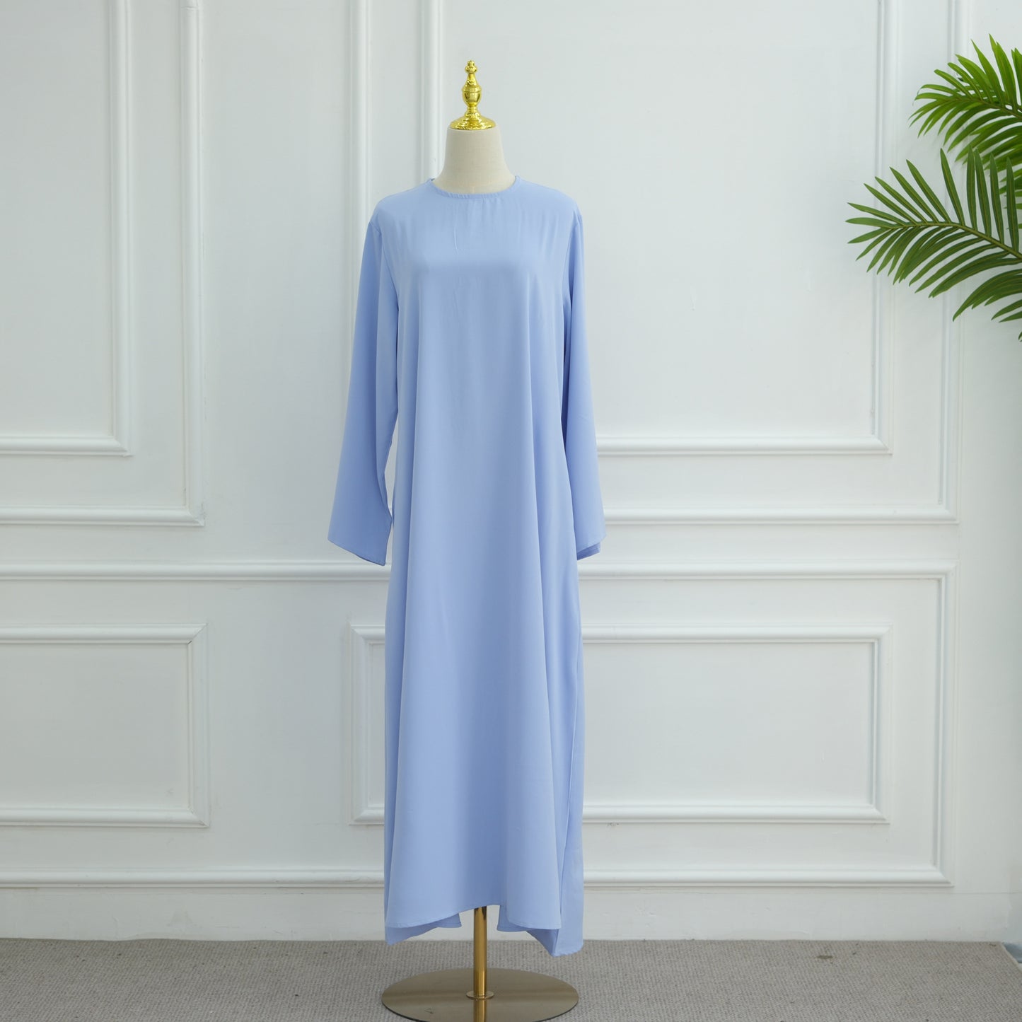 Premium Nida Fabric Modest Maxi Dress with Flared Silhouette
