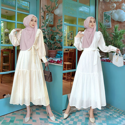 Women's Patchwork Ruffles Embroidered Dresses