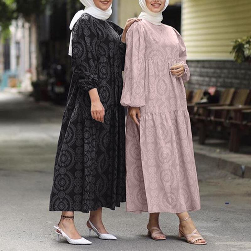 Women's Long-sleeved Round-neck Oversized Dress